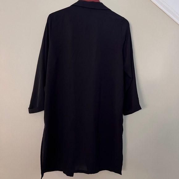 Bobeau black lightweight open front cardigan/blazer/ jacket. Women size M - Picture 3 of 7